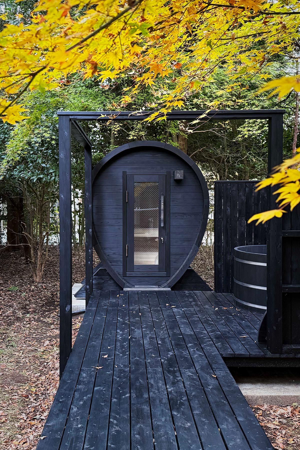 箱根仙石原,バレルサウナ,サウナ